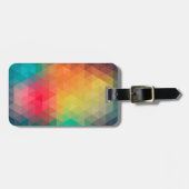 Phantastische coole trendfarbene Dreiecke Gepäckanhänger (Vorderseite horizontal)