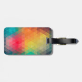 Phantastische coole trendfarbene Dreiecke Gepäckanhänger (Rückseite horizontal)