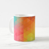 Phantastische coole trendfarbene Dreiecke Kaffeetasse (Vorderseite Links)
