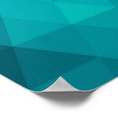 Phantastische coole trendfarbene Dreiecke Poster (Ecke)