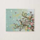 Phantastische coole Wirbel dots Blätter Spritzer B Puzzle (Horizontal)