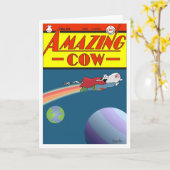 PHANTASTISCHE COW KARTE (Gelbe Blume)