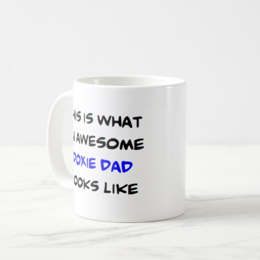 phantastische Dackel Papa Kaffeetasse (Vorderseite Links)