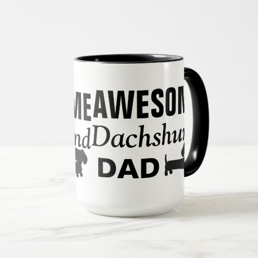 Phantastische Dackel Vater Kaffee Tasse (VorderseiteRechts)