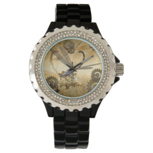 Phantastische Dampfdrachenfliegen Armbanduhr