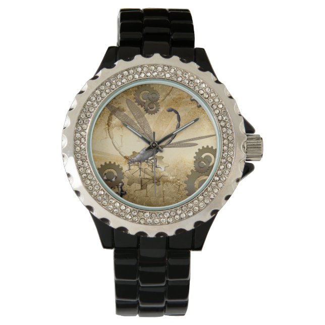 Phantastische Dampfdrachenfliegen Armbanduhr (Vorderseite)