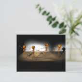 Phantastische Dancing Pumpkins Postkarte (Stehend Vorderseite)