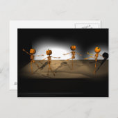 Phantastische Dancing Pumpkins Postkarte (Vorne/Hinten)
