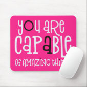 Phantastische Dinge Positives Zitat rosa Mousepad (Mit Mouse)