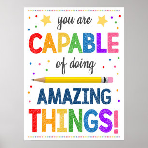 Phantastische Dinge Rainbow-Klassenposter Poster