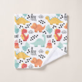 Phantastische Dinosaurier Badhandtuch Set (Waschlappen)