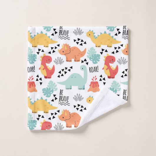 Phantastische Dinosaurier Badhandtuch Set (Waschlappen)