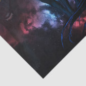 Phantastische dunkle Fantasiewölfe Seidenpapier (Ausschnitt)