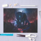 Phantastische dunkle Fantasiewölfe Seidenpapier (Handwerk)