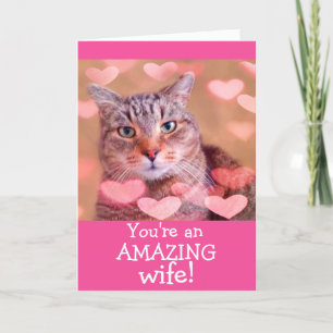Phantastische Ehefrau Niedlich Kitty Valentine Feiertagskarte