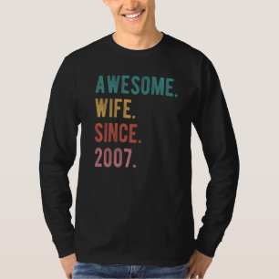 Phantastische Ehefrau seit 15. Hochzeitstag 2007 H T-Shirt