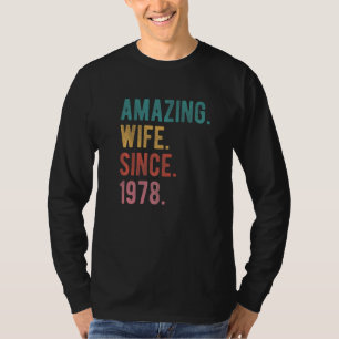 Phantastische Ehefrau Seit 1978 44. Hochzeitstag H T-Shirt