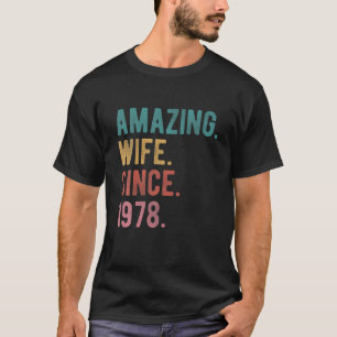 Phantastische Ehefrau Seit 1978 - 44. Hochzeitstag T-Shirt