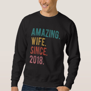 Phantastische Ehefrau Seit 2018 4. Hochzeitstag Er Sweatshirt