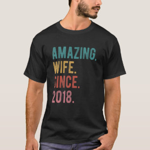 Phantastische Ehefrau Seit 2018 4. Hochzeitstag Er T-Shirt