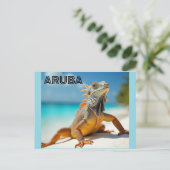 Phantastische Eidechsen von Arubas Feiertagspostkarte (Stehend Vorderseite)