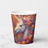 Phantastische Einhornpapiergruppen Pappbecher (Vorderseite)