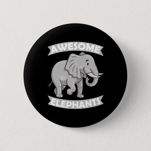Phantastische Elefanten Zoo Circus Elefant Konserv Button (Vorderseite)