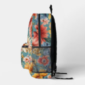 Phantastische elegante sanfte Sommer-Blume Bedruckter Rucksack (Rechts)