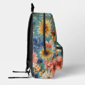 Phantastische elegante sanfte Sommer-Blume Bedruckter Rucksack (Links)