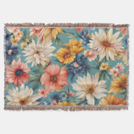 Phantastische elegante sanfte Sommer-Blume Decke