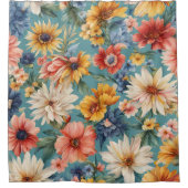 Phantastische elegante sanfte Sommer-Blume Duschvorhang (Vorderseite)