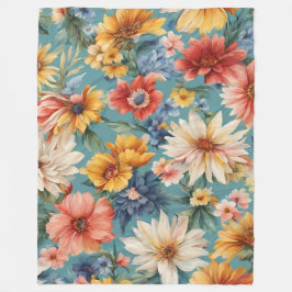 Phantastische elegante sanfte Sommer-Blume Fleecedecke