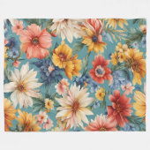 Phantastische elegante sanfte Sommer-Blume Fleecedecke (Vorderseite (Horizontal))