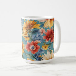 Phantastische elegante sanfte Sommer-Blume Kaffeetasse