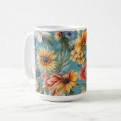 Phantastische elegante sanfte Sommer-Blume Kaffeetasse (Vorderseite Links)
