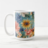 Phantastische elegante sanfte Sommer-Blume Kaffeetasse (Links)