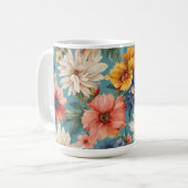 Phantastische elegante sanfte Sommer-Blume Kaffeetasse (Vorderseite Links)