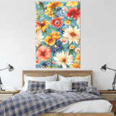 Phantastische elegante sanfte Sommer-Blume Leinwanddruck (Insitu (Schlafzimmer))