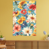 Phantastische elegante sanfte Sommer-Blume Leinwanddruck (Insitu (Wohnzimmer))