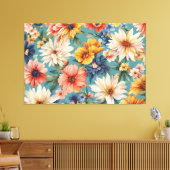 Phantastische elegante sanfte Sommer-Blume Leinwanddruck (Insitu (Wohnzimmer))