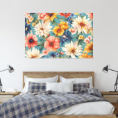 Phantastische elegante sanfte Sommer-Blume Leinwanddruck (Insitu (Schlafzimmer))
