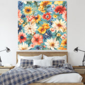 Phantastische elegante sanfte Sommer-Blume Leinwanddruck (Insitu (Schlafzimmer))