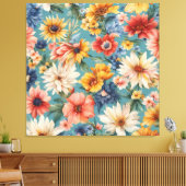 Phantastische elegante sanfte Sommer-Blume Leinwanddruck (Insitu (Wohnzimmer))