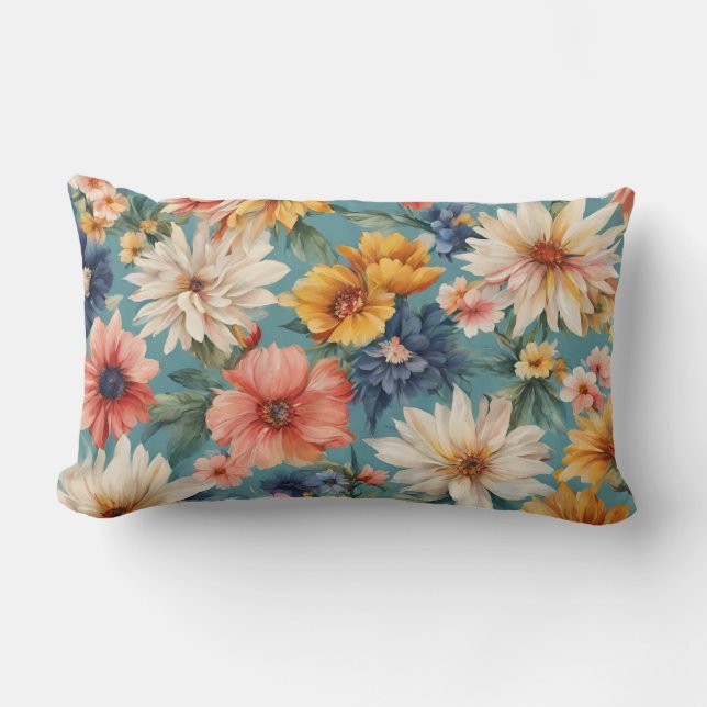 Phantastische elegante sanfte Sommer-Blume Lendenkissen (Vorderseite)