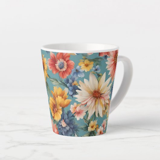 Phantastische elegante sanfte Sommer-Blume Milchtasse (Rechte Ecke)