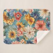 Phantastische elegante sanfte Sommer-Blume Sherpadecke (Vorderseite (Horizontal))