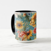Phantastische elegante sanfte Sommer-Blume Tasse (Vorderseite Links)