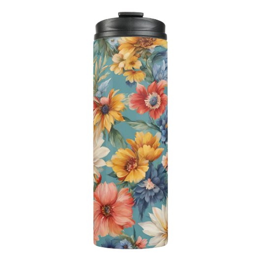 Phantastische elegante sanfte Sommer-Blume Thermosbecher (Vorderseite)
