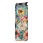 Phantastische elegante sanfte Sommer-Blume Thermosbecher (Nach links gedreht)