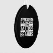 Phantastische Elektriker haben Tattoos und Bärte Ornament (Vorderseite)